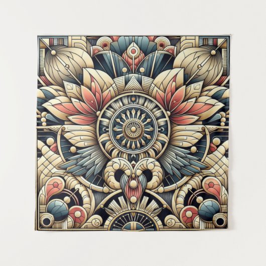 Art Deco ingewikkeld ontwerp Wandkleed (Voorkant)