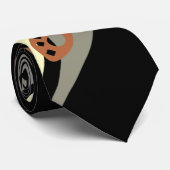 ART DECO INSPIRED NECKTIE BLACK STROPDAS (Opgerold)