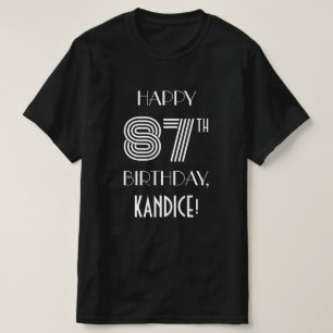 Art Deco Inspired Style 87th Birthday Party Shirt