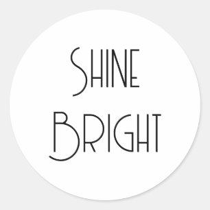 Art Deco Inspirerend Quote Poster, Motivatie Ronde Sticker