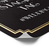 Art Deco Instagram Bar Sign Huwelijksreceptie Poster (Hoek)