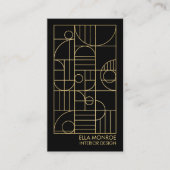 Art Deco interieurontwerper geometrisch Visitekaartje (Voorkant)