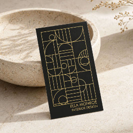 Art Deco interieurontwerper geometrisch Visitekaartje