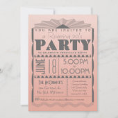 Art Deco Invitation - Gatsby Style - Aangepaste te Kaart (Voorkant)