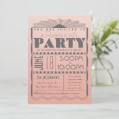 Art Deco Invitation - Gatsby Style - Aangepaste te Kaart (Staand voorkant)