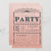 Art Deco Invitation - Gatsby Style - Aangepaste te Kaart (Voorkant / Achterkant)