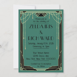 Art Deco Invite Kaart