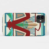 Art Deco iPhone 11 en hoger Hoesje (Bord Geel) (Achterkant (horizontaal))