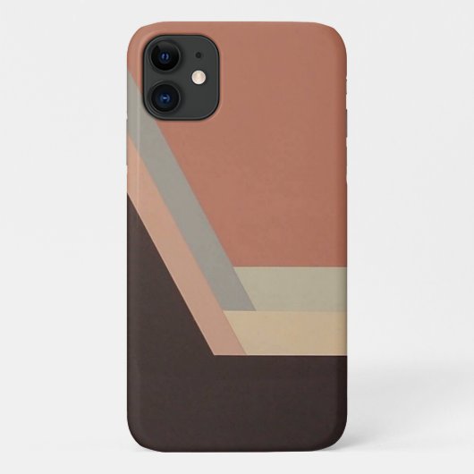 ART DECO iPhone 11 hoesje (zwart/zwart) (Achterkant)