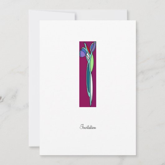 Art Deco Iris - CP uitnodiging (Voorkant)
