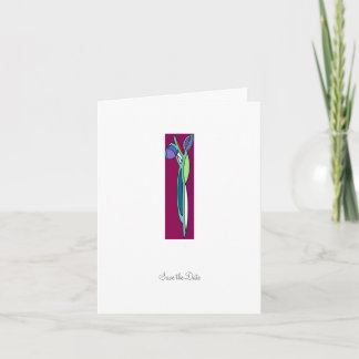 Art Deco Iris - Save the Date Kaart