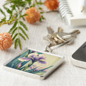 Art Deco Iris Sleutelhanger (Zijkant)