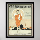 Art Deco Irving Berlin — Muziek afdrukken 16 x 20 Poster (Voorkant)