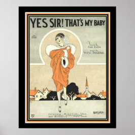 Art Deco Irving Berlin — Muziek afdrukken 16 x 20 Poster