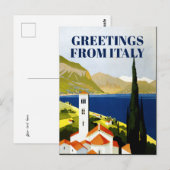  art deco Italiaans reistoerisme Briefkaart (Voorkant / Achterkant)