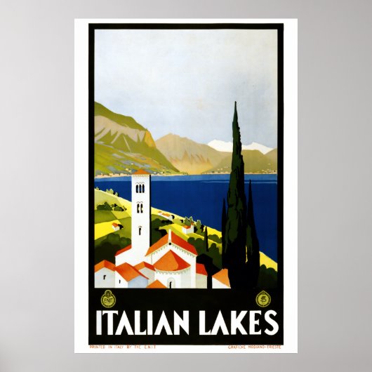 art deco Italiaans reistoerisme Poster (Voorkant)