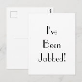 Art Deco Jabbed Vaccinatie Typografie Briefkaart (Voorkant / Achterkant)