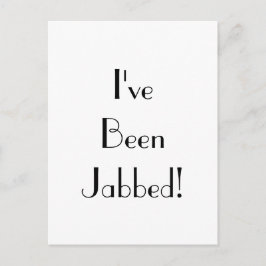 Art Deco Jabbed Vaccinatie Typografie Briefkaart