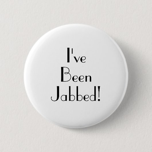 Art Deco Jabbed Vaccination Typografie Ronde Button 5,7 Cm (Voorkant)