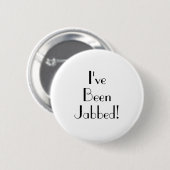 Art Deco Jabbed Vaccination Typografie Ronde Button 5,7 Cm (Voorkant /achterkant)
