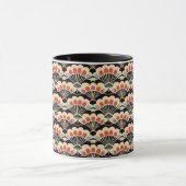 Art Deco Japandi Schelp Waaiers Patroon Mok (Midden)