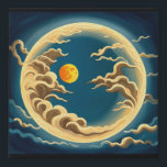 "Art Deco Japans-geïnspireerd Volle maan en wolken Imitatie Canvas Print<br><div class="desc">Ervaar de betoverende mix van Art Deco elegantie en Japanse sereniteit met onze prachtige volledige maan en wolken kunstwerk. De zachte tinten en etherische gloed van maanlicht creëer een betoverende sfeer als slierten gracieus drijven door de nachtelijke hemel.</div>