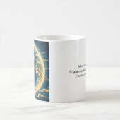 "Art Deco Japans-geïnspireerd Volle maan en wolken Koffiemok (Center)