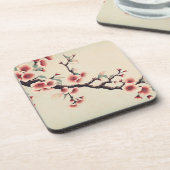 Art Deco Japans Kersenbloesem Onderzetter Set (Linkerzijde)