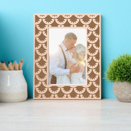 Art Deco Japanse Koi Vis Schalen Patroon Gegraveerde Lijstjes