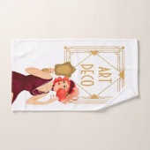 Art Deco jaren 1920 Glam Dames Goud Wit Bad Handdoek (Handdoek)