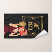 Art Deco jaren 1920 Glam Dames Goud Zwart Bad Handdoek (Handdoek)