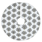 Art Deco jaren 1920 Palmettos in zwart-wit Kerstboom Rok (Voorkant)