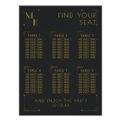 Art Deco jaren 1920 Trouwen 6 Tafel Zitplaatsen Gr Perfect Poster (Voorkant)