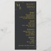 Art Deco jaren 1920 Wedding Buffet Menu Kaart (Voorkant)
