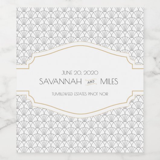 Art Deco  jaren 1920 Wijn Etiket (Enkel label)