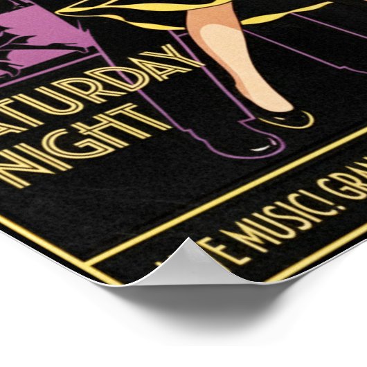 Art Deco jaren 1940 Swing Dance Poster (Hoek)