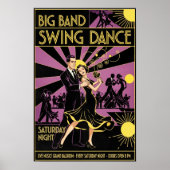 Art Deco jaren 1940 Swing Dance Poster (Voorkant)