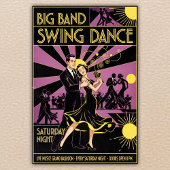 Art Deco jaren 1940 Swing Dance Poster