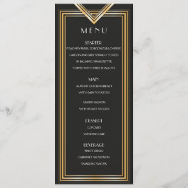 Art Deco jaren 20 Menu Kaart | Gatsby geïnspireerd