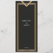 Art Deco jaren 20 Menu Kaart | Gatsby geïnspireerd (Achterkant)