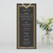 Art Deco jaren 20 Menu Kaart | Gatsby geïnspireerd (Staand voorkant)