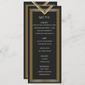 Art Deco jaren 20 Menu Kaart | Gatsby geïnspireerd (Voorkant / Achterkant)