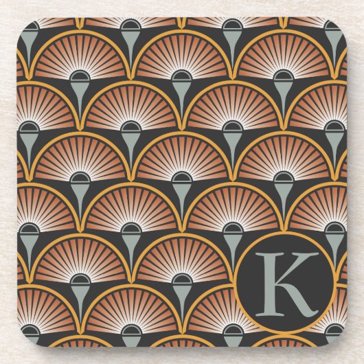 Art Deco Jazz Age Sunset Jukebox Bier Onderzetter (Voorkant)