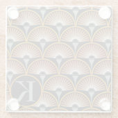 Art Deco Jazz Age Sunset Jukebox Glazen Onderzetter (Achterkant)