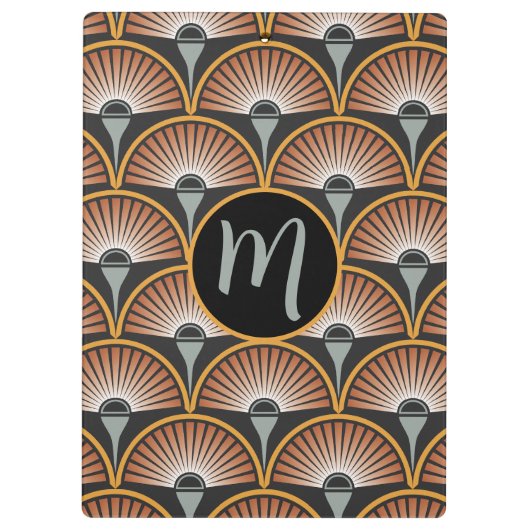 Art Deco Jazz Age Sunset Jukebox Klembord (Achterkant)