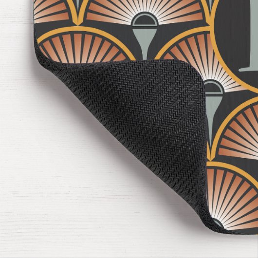 Art Deco Jazz Age Sunset Jukebox Muismat (Hoek)