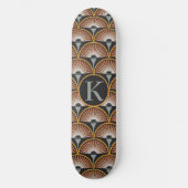 Art Deco Jazz Age Sunset Jukebox Persoonlijk Skateboard (Voorkant)