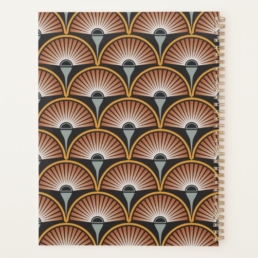 Art Deco Jazz Age Sunset Jukebox Planner (Achterkant)