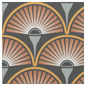 Art Deco Jazz Age Sunset Jukebox Stof (Close Up)
