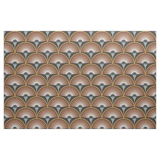 Art Deco Jazz Age Sunset Jukebox Stof (Fat Quarter)